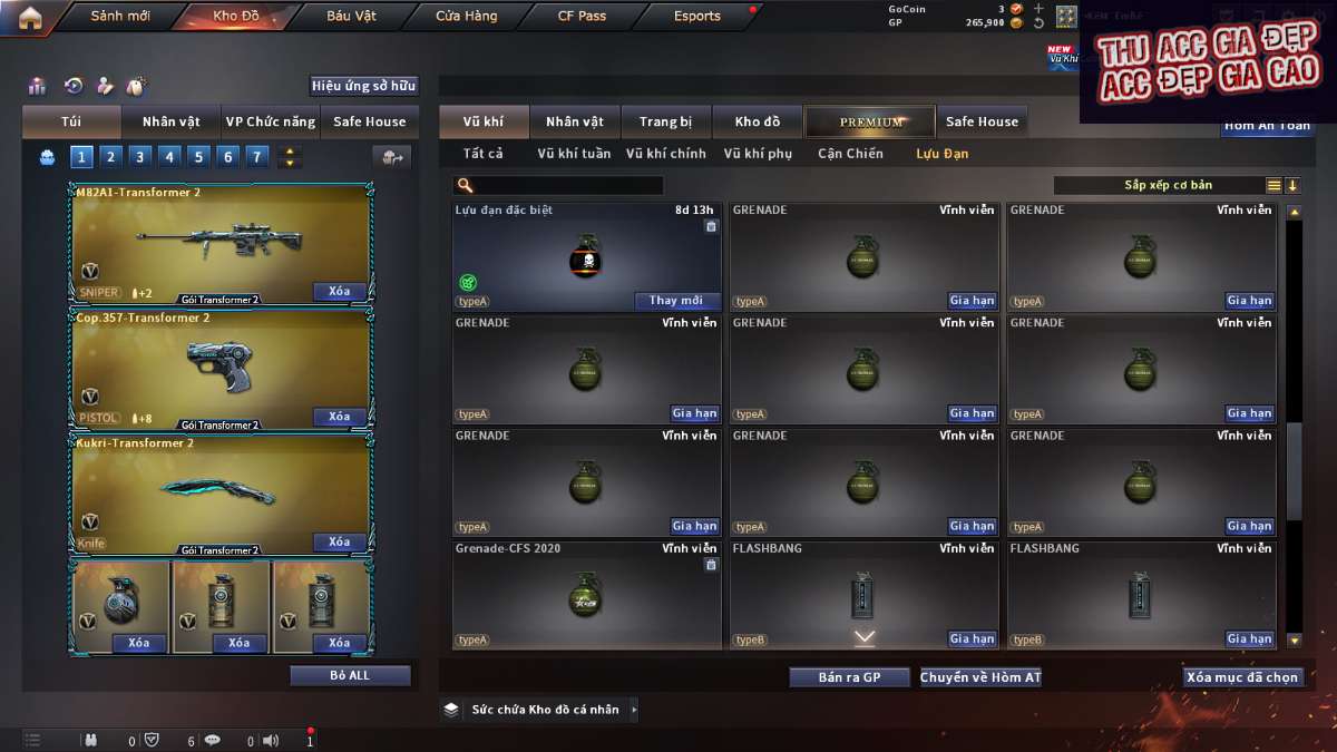shop acc cf uy tin gia re